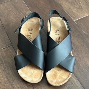 Birkenstock Papillio Samira Black Cross-Strap Sandals